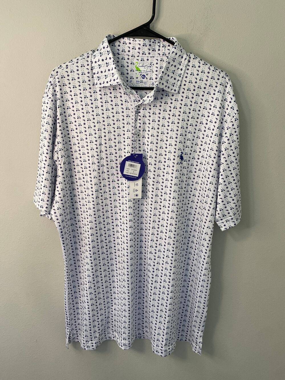 New Tailor Byrd White Dove Golf Polo Men’s Size XL